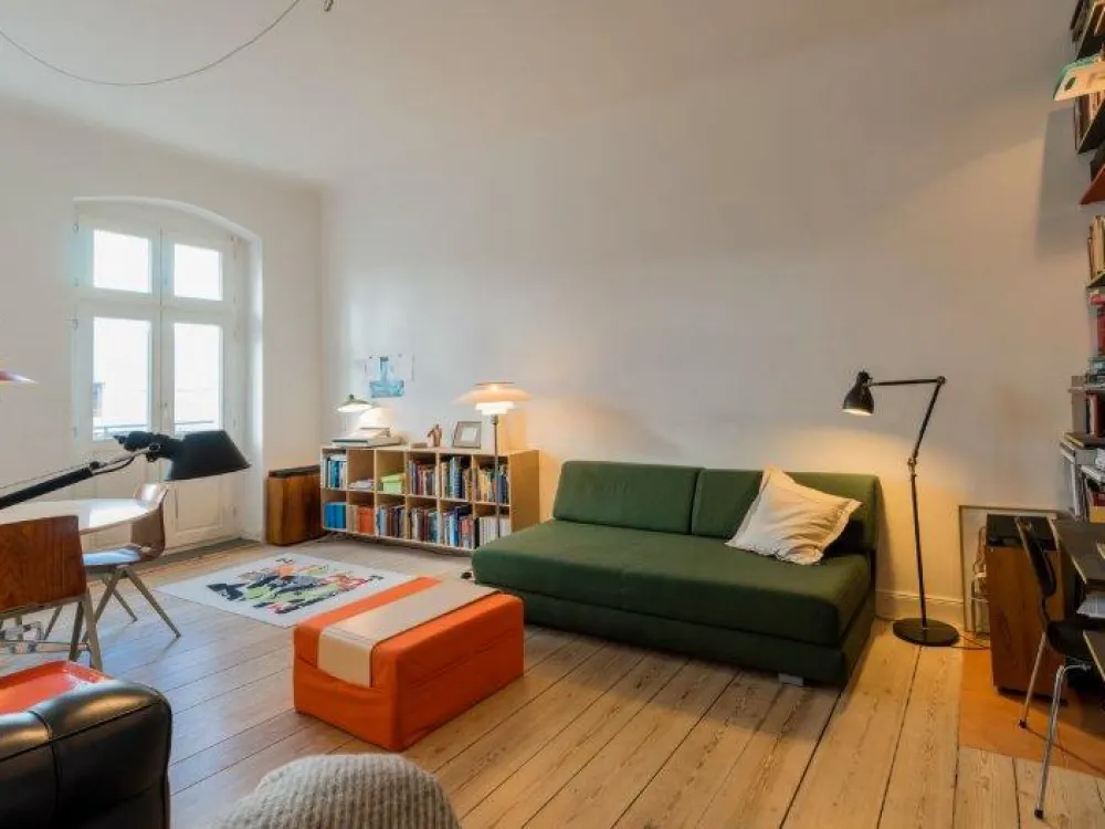 Bright Old Building Apartment with High Ceilings and Spacious Rooms