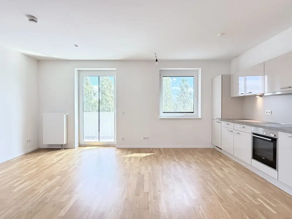 Helle 2-Zimmer-Wohnung mit großzügigem Eingangsbereich und Weitblick