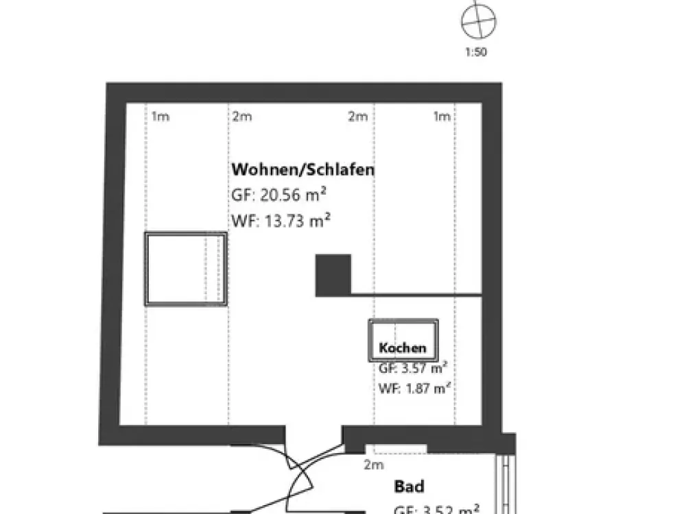 Bright 1-Room Apartment in Munich Bogenhausen