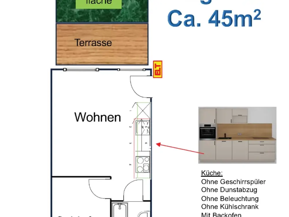 Helle 2-Zimmer-Wohnung in Henstedt-Ulzburg: Wohnen auf dem Land