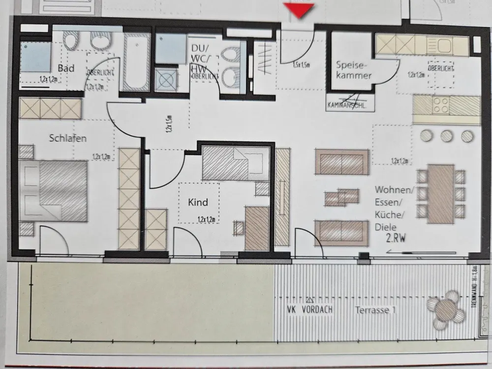 Modern Furnished Penthouse Apartment with Roof Terrace & Underground Parking