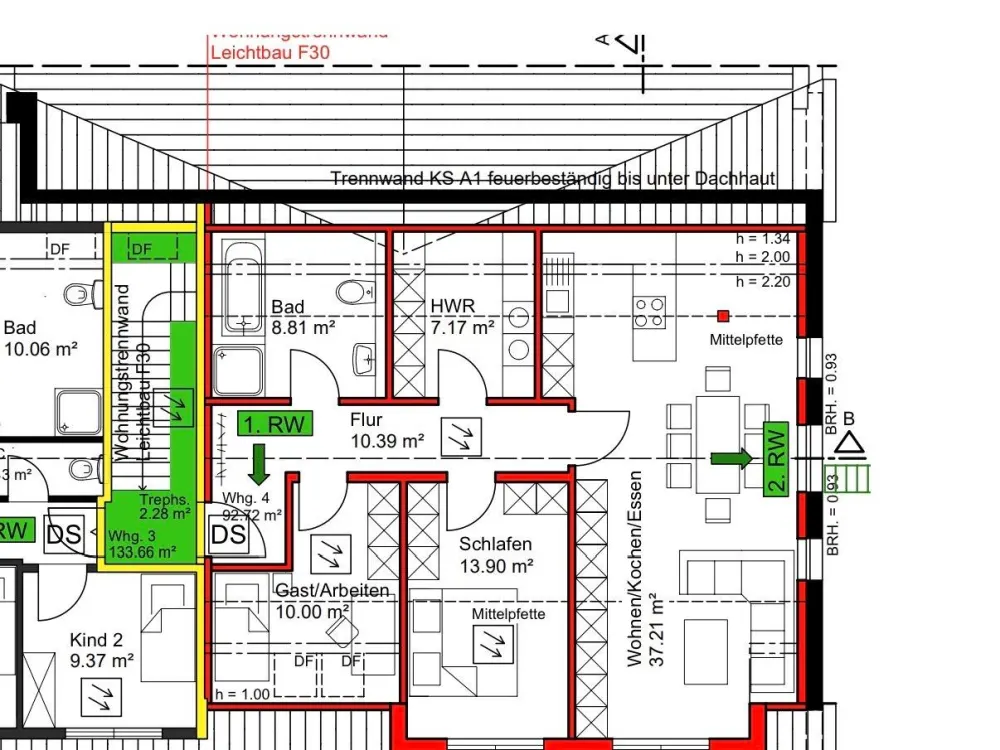 Neubau 3 Zimmer Wohnung Obergeschoss