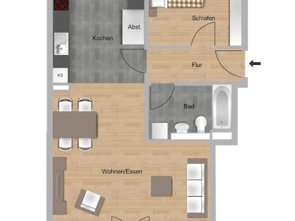 Neubau Riedbogen - Naturnah Wohnen in Bergen-Enkheim - Typ 2-G