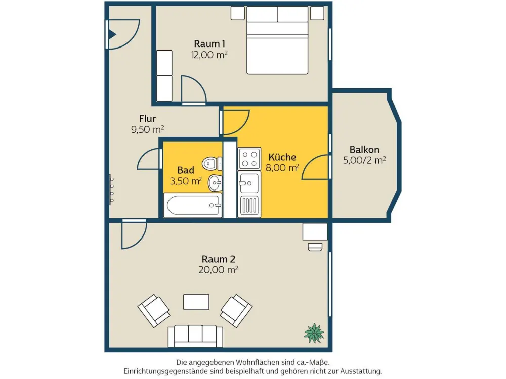 2-Raum-Wohnung mit Balkon in Paunsdorf