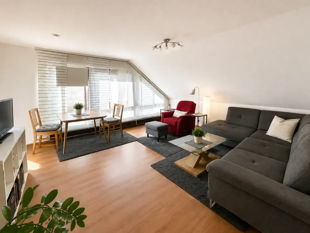 Großzügige 3,5-Zimmer-Dachgeschosswohnung mit EBK und Südbalkon in ruhiger Lage
