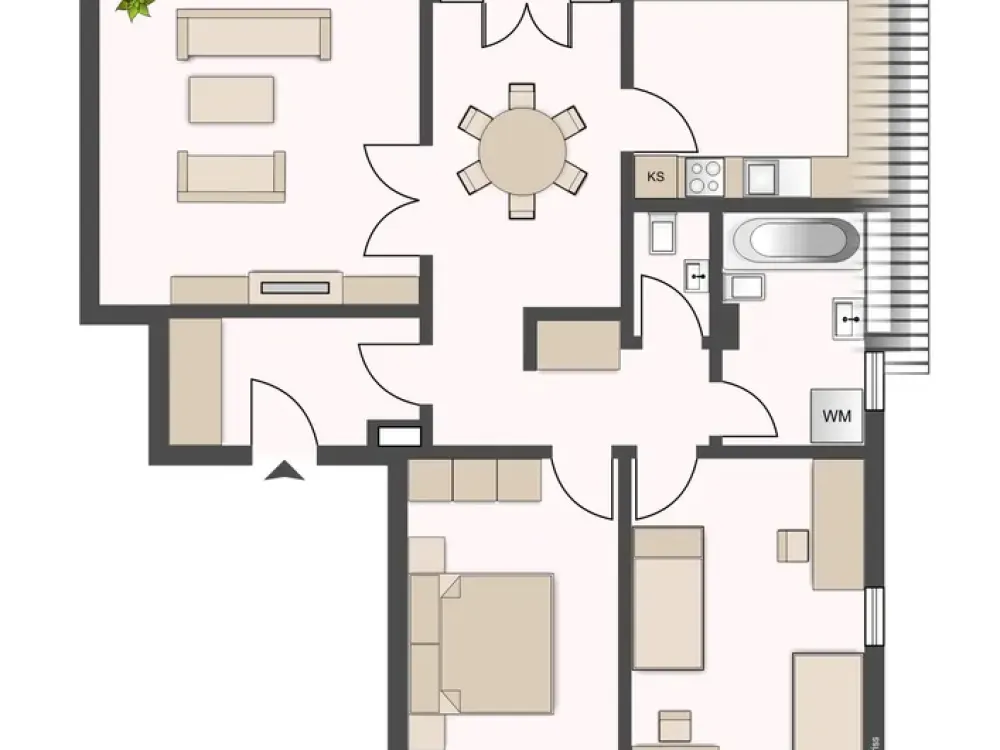 Schöne 3-Zimmer-Dachgeschoßwohnung in Vellmar mit Wohnberechtigungsschein