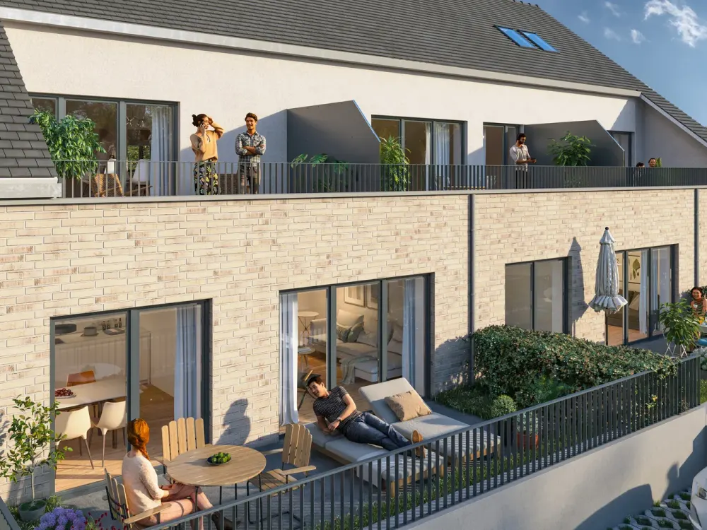 Modern New-Build Rental Apartment on the Ground Floor with Sunny Terrace and Fitted Kitchen in Altenberge