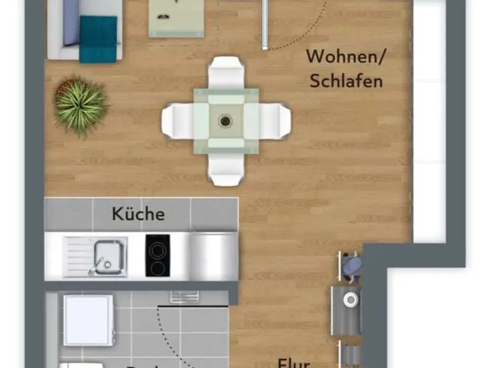 Möblierte Singlewohnung in bester City-Lage!