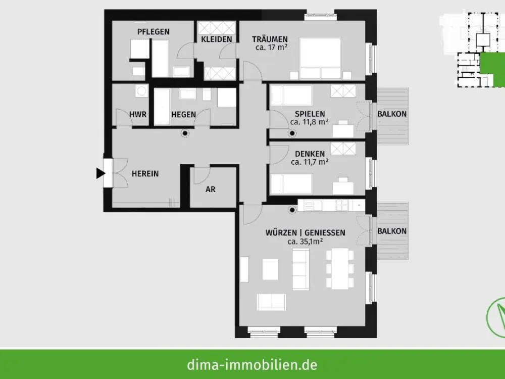 ERSTBEZUG Parkstadt Leipzig | 2 Balkone, 2 Bäder, HWR, Ankleide, Parkett, FBH, Stellplatz, Aufzug