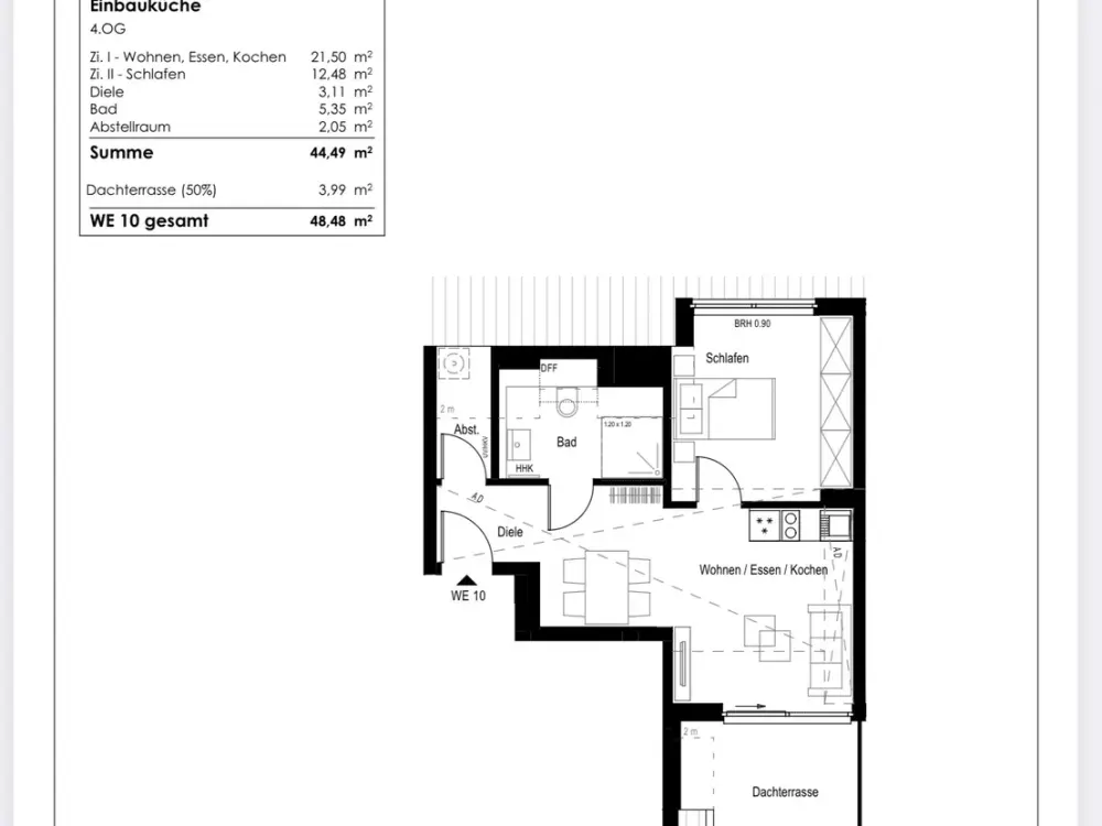 Wohnen mit Charakter: Moderne 2,5-Zimmer-Wohnung in Köln-Poll mit Dachterrasse