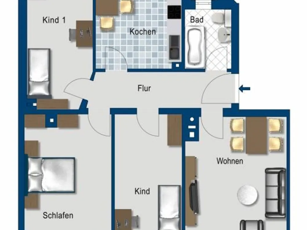 Familien aufgepasst - sanierte 4 Raum-Wohnung im Herzen von Lindenthal!