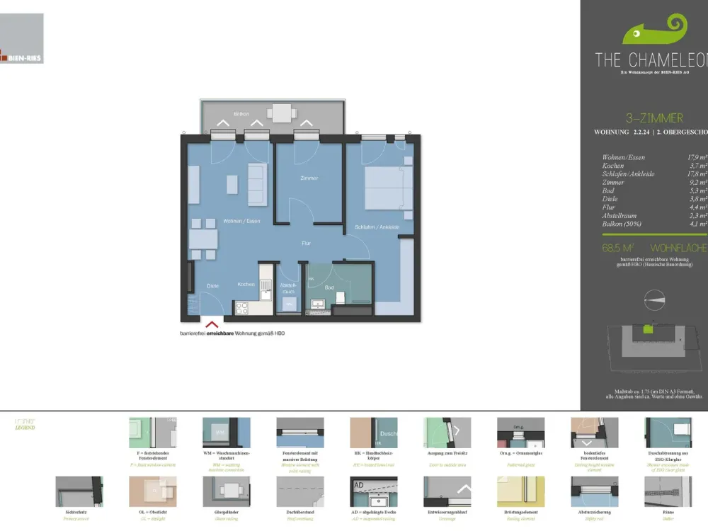 Schöne 3 Zimmer Wohnung in Bockenheim