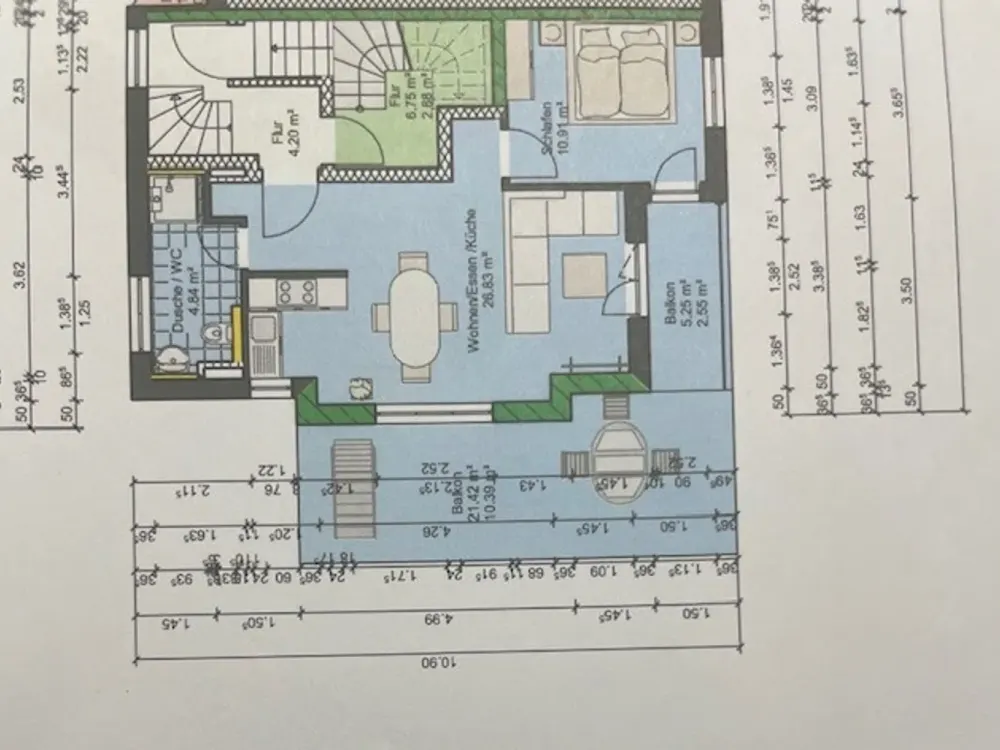 SEENAH WOHNEN - WOHNUNG AUF ZWEI EBENEN MIT GARTENANTEIL