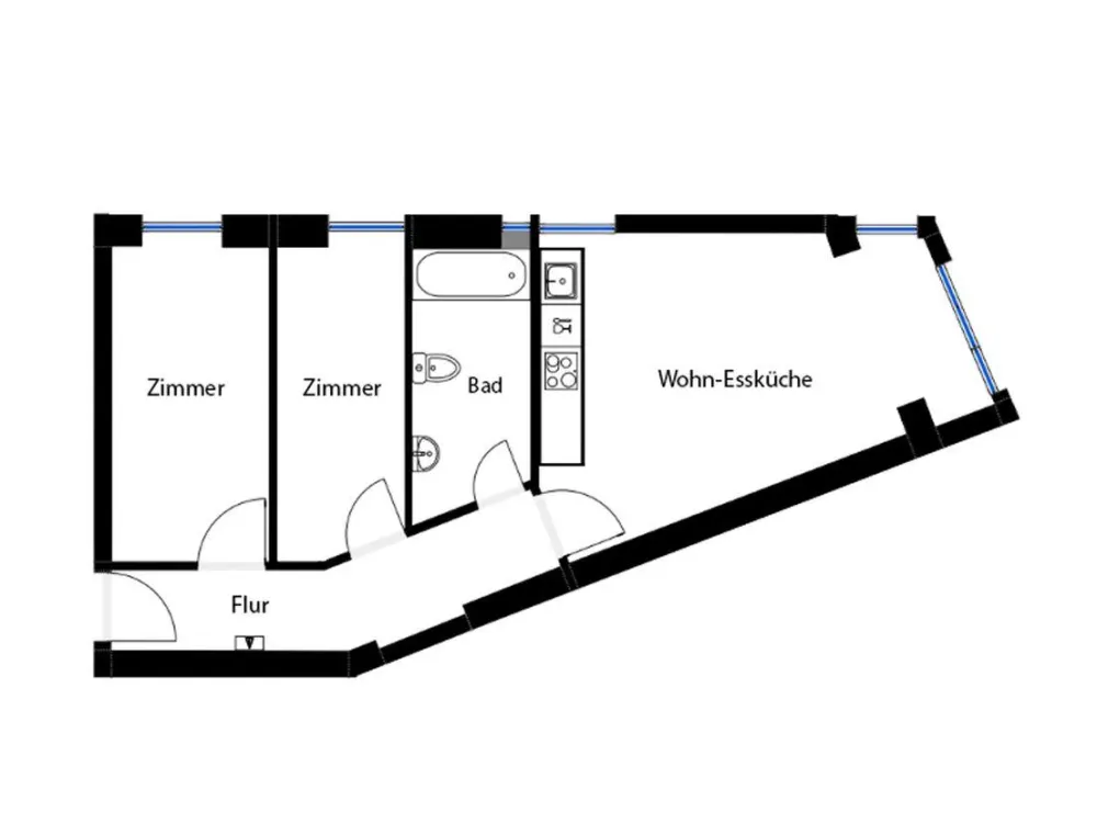 Kernsanierter Erstbezug - helle 3 Zimmer Wohnung mit EBK in Charlottenburg