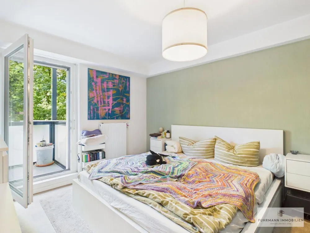 Modern wohnen: Helle 2-Zimmer-Wohnung mit Balkon und zwei direkten Balkonzugängen