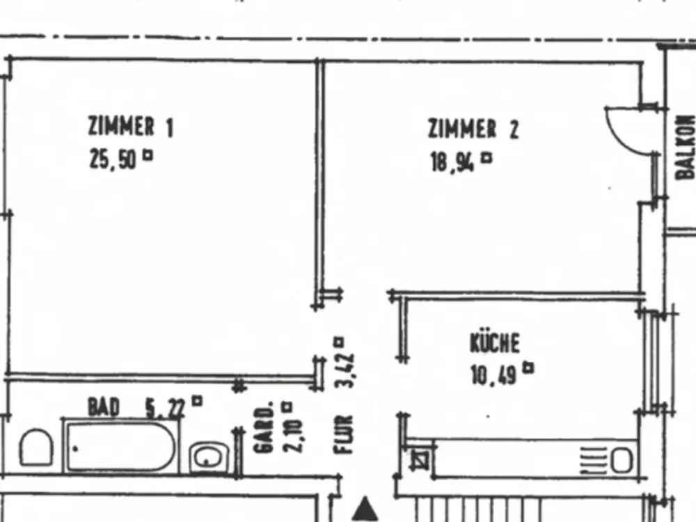 Helle 2-Zimmer-Wohnung mit Balkon & Einbauküche in guter Lage