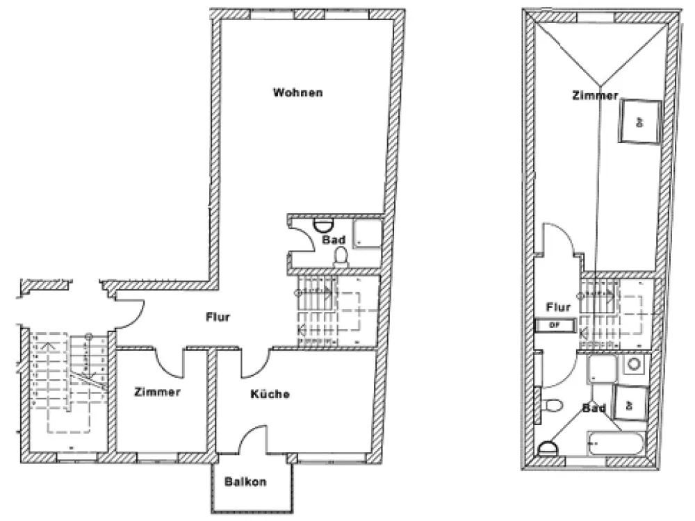 3-Room Maisonette Apartment with Balcony in Rostock City Center | Commission-Free | www.dsr-asset.com