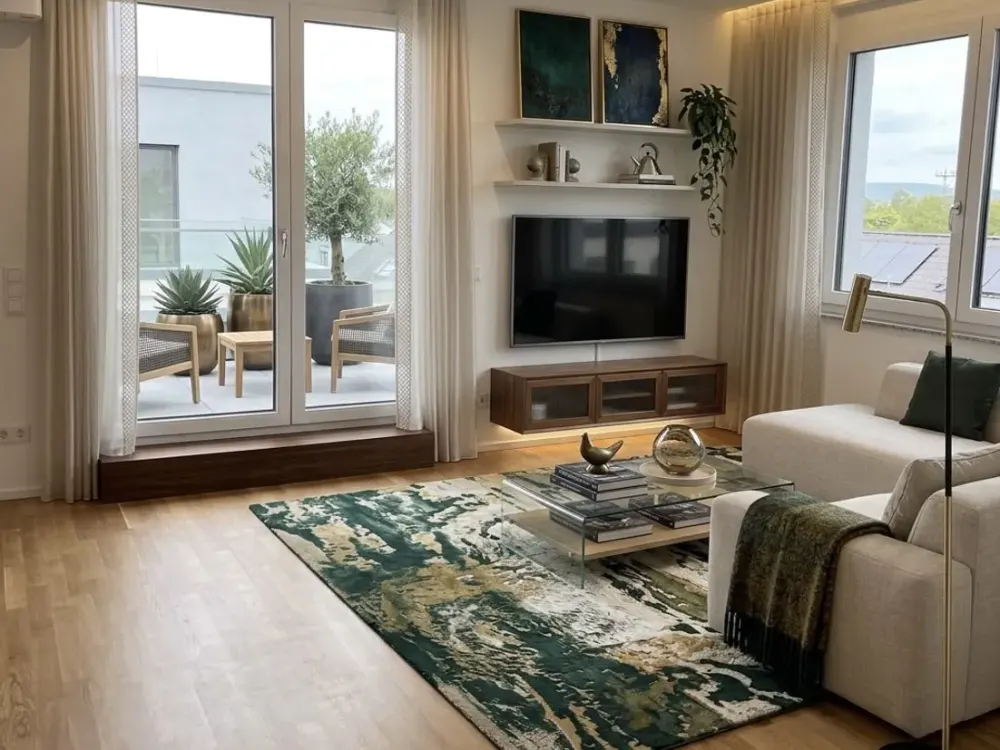 Neubau Penthouse: Klimatisierte 2-Zimmer-Wohnung in Niederdorfelden
