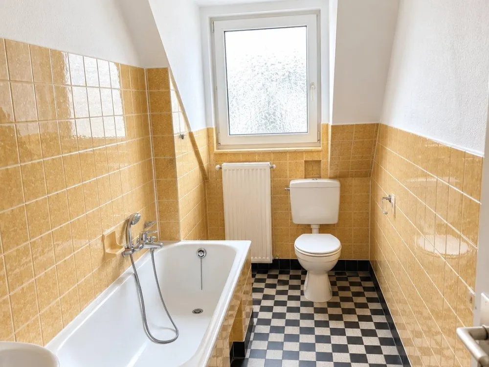 Helle 2-Zimmer-Dachgeschoss-Wohnung mit großer Wohnküche