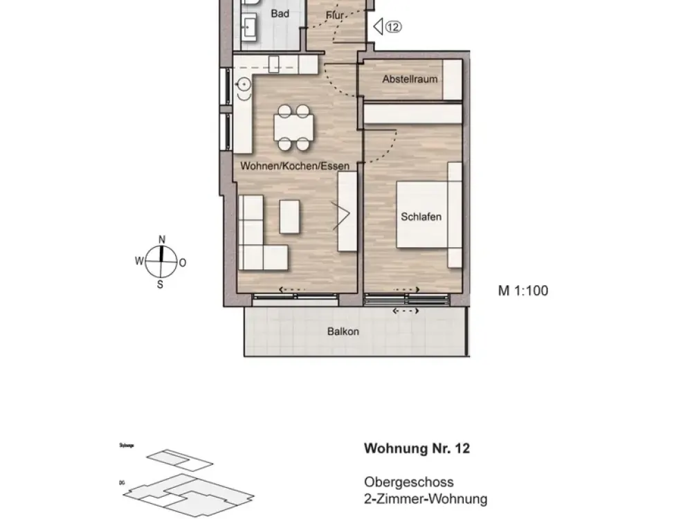 Ludwigsburg zentral: Moderne 2-Zimmer-Wohnung