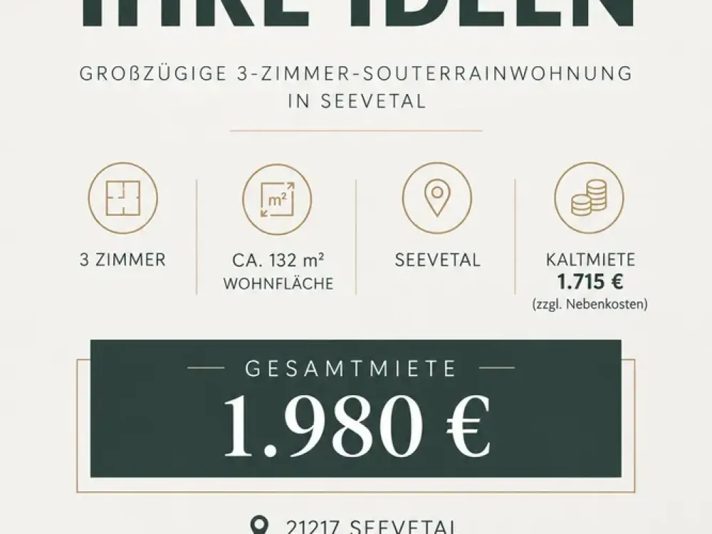 Schöne Souterrain Wohnung in Seevetal