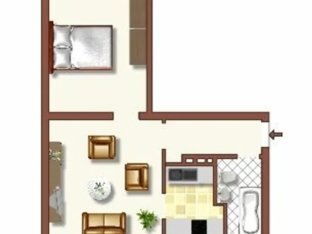Helle 2-Zimmer-Wohnung in Duisburg Huckingen