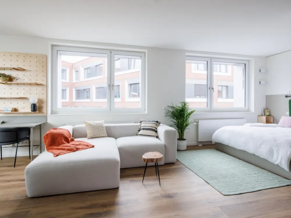 Furnished big studio apartment at the Hauptbahnhof.... Unlimited contract | Anmeldung possible | Inclusive community