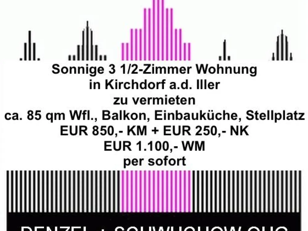 Great 3 1/2-Room Apartment with Balcony in Kirchdorf a. d. Iller