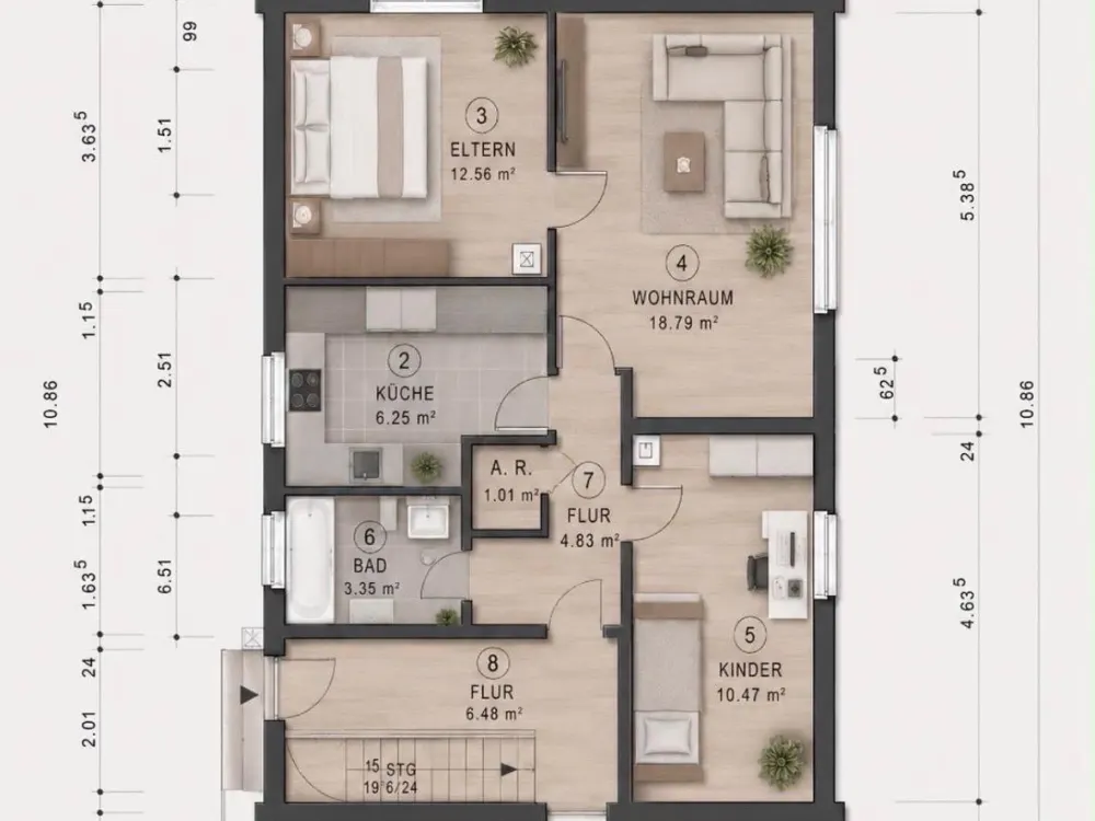 4 Zimmer Mietwohnung