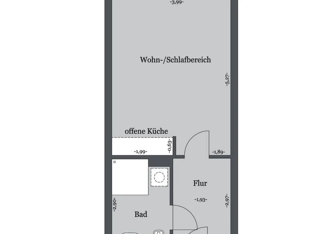 1-Zimmer-Wohnung im Vitalquartier