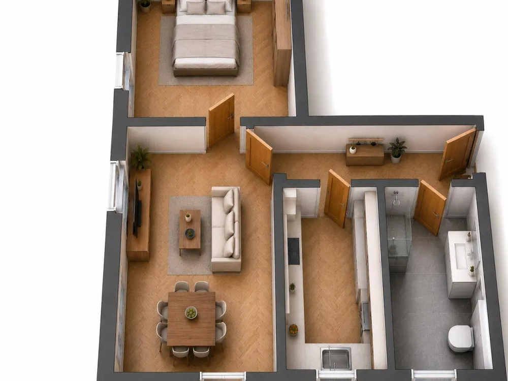 Neubau-Erstbezug: 2-Zi.-Wohnung mit Einbauküche in Lauf