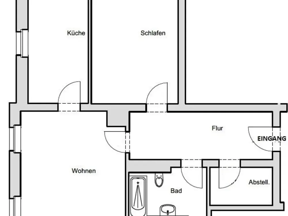 Tolkewitz! 1. OG: 2-Zimmer-Küche-Bad im san Altbau