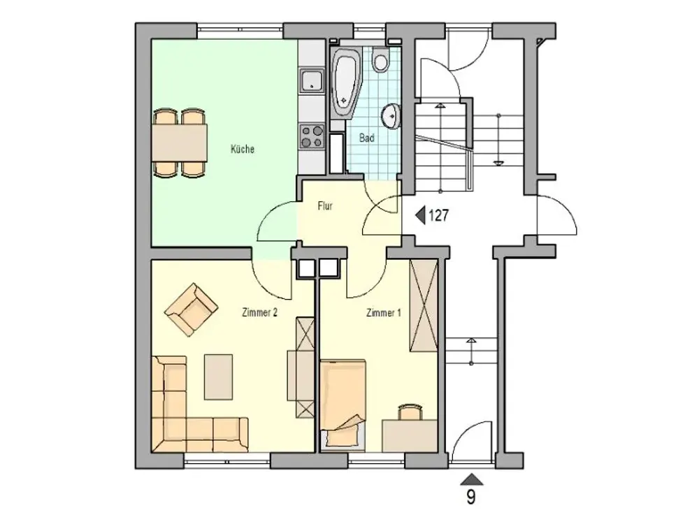 Schöne 2 Zimmer Wohnung in Herne Baukau!