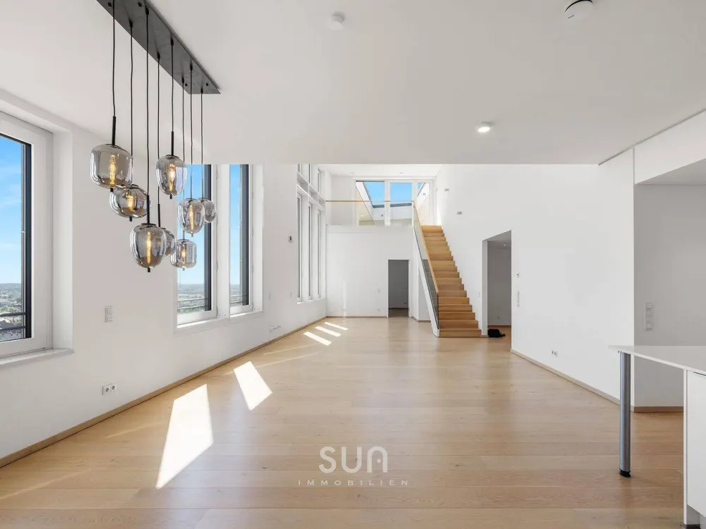 DIE KRONE DES EUROPAVIERTELS - Ultra-Luxus-PENTHOUSE mit 8 Meter hoher Fensterfront & Sky-Terrasse