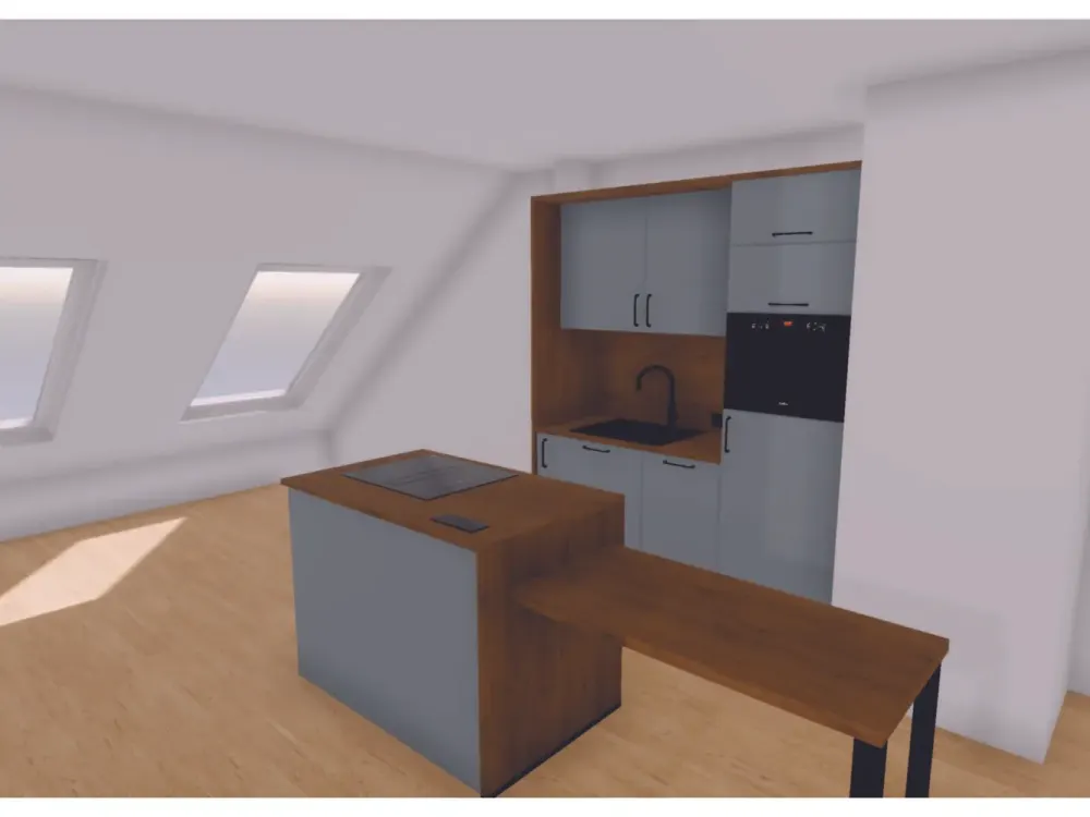 Hochwertig sanierte Wohnung mit Einbauküche und Dachterrasse, Erstbezug nach Sanierung, WE11