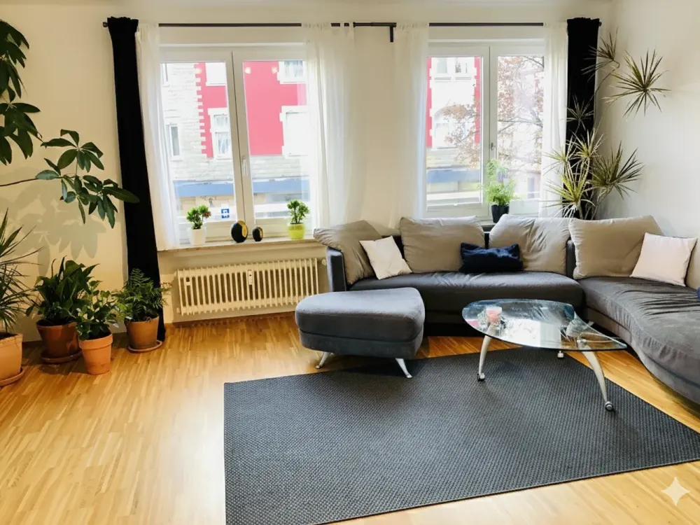 Helle 3-Zimmer-Wohnung mit offener Küche und Balkon
