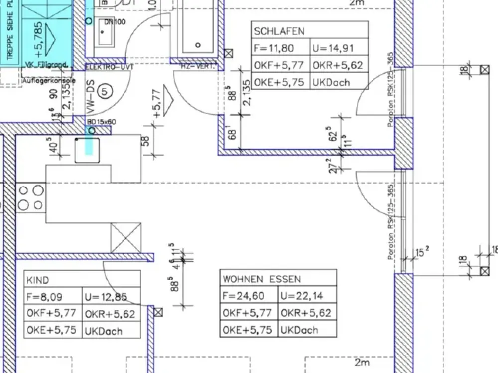 3-Zimmer-Dachgeschosswohnung mit offener Einbauküche, hochwertiger Neubau in Puchheim