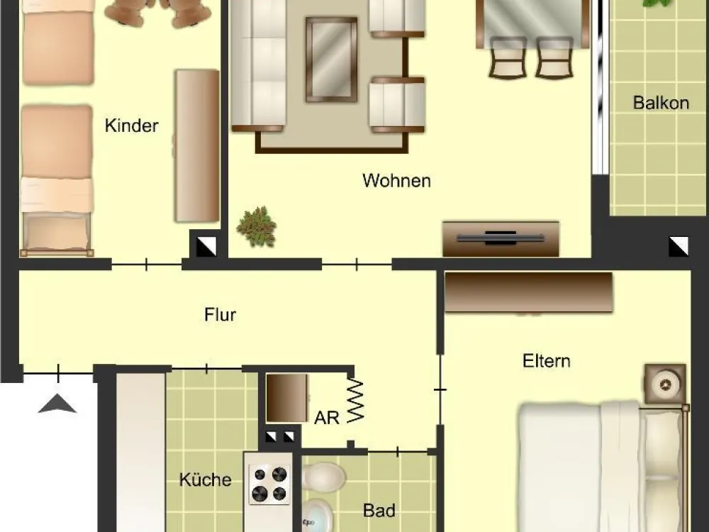 3-Zimmer-Wohnung in Hilden Nord