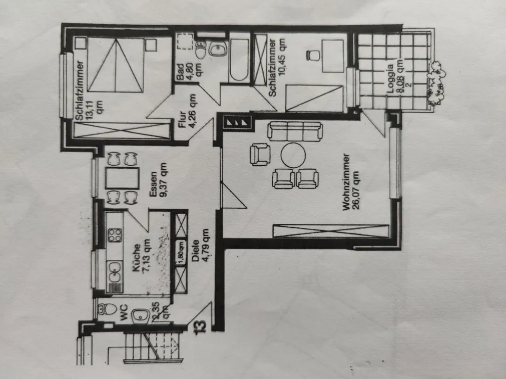 Bright, Spacious Apartment in a Quiet Location