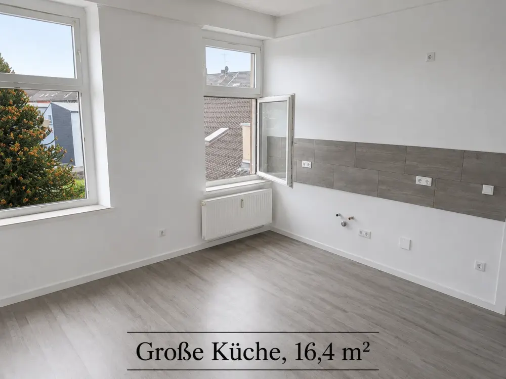 Kernsanierte 2-Zimmer-Wohnung in Krefeld, Erstbezug, auch WG-geeignet
