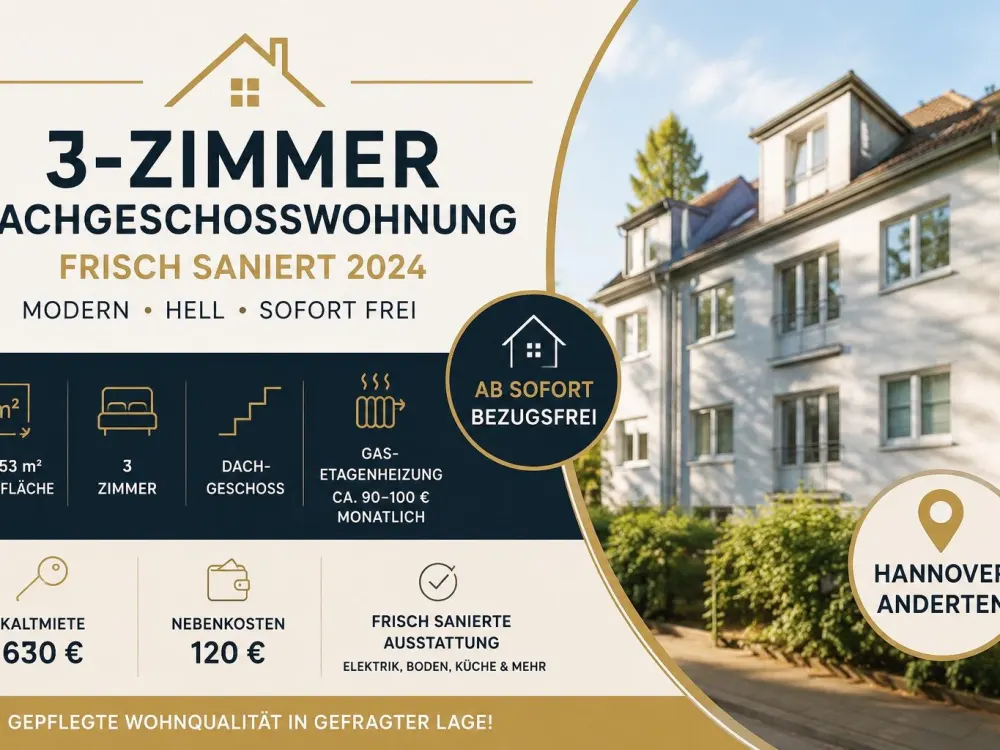 Frisch Sanierte 3 Zimmer Wohnung Ab Sofort