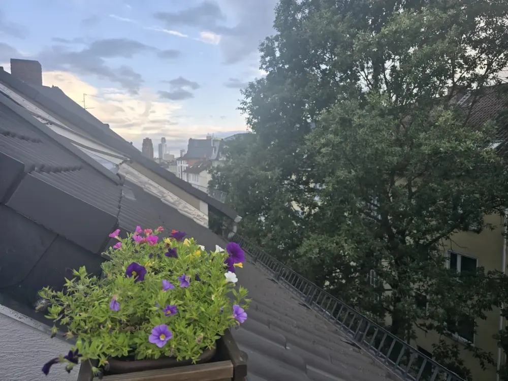 Successor Tenant for 2-Room Apartment with Roof Terrace in Ostend, Near Zeil Wanted