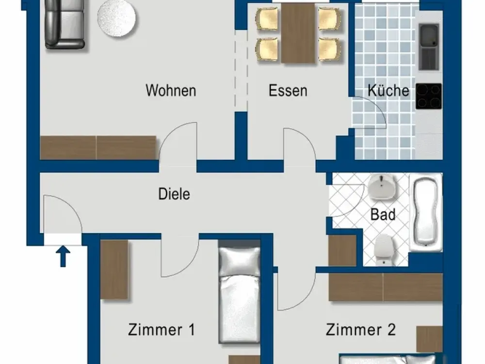 3 Zimmer Wohnung in Leichlingen
