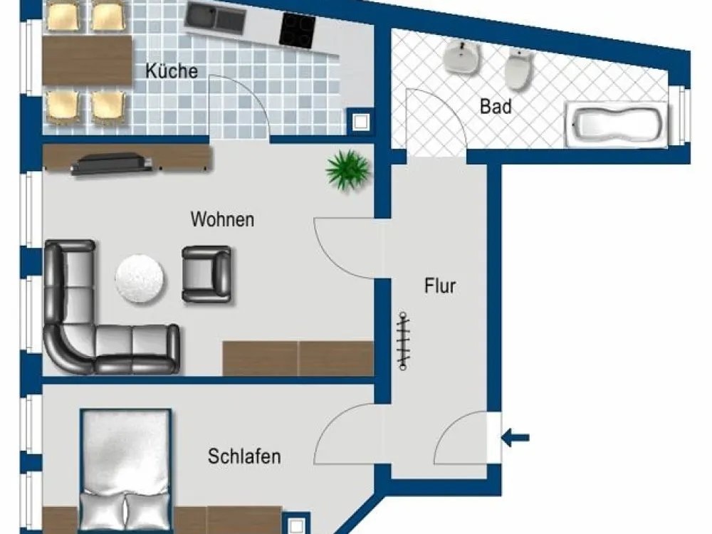 Leben in der City - geräumige 2 Zimmer Wohnung wartet auf Ihren Einzug!