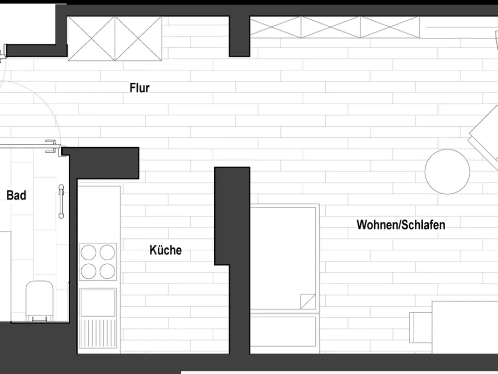 Sanierte 1-Zimmer Wohnung in Flingerns Herzstück (WE 1.12) | mit EBK!