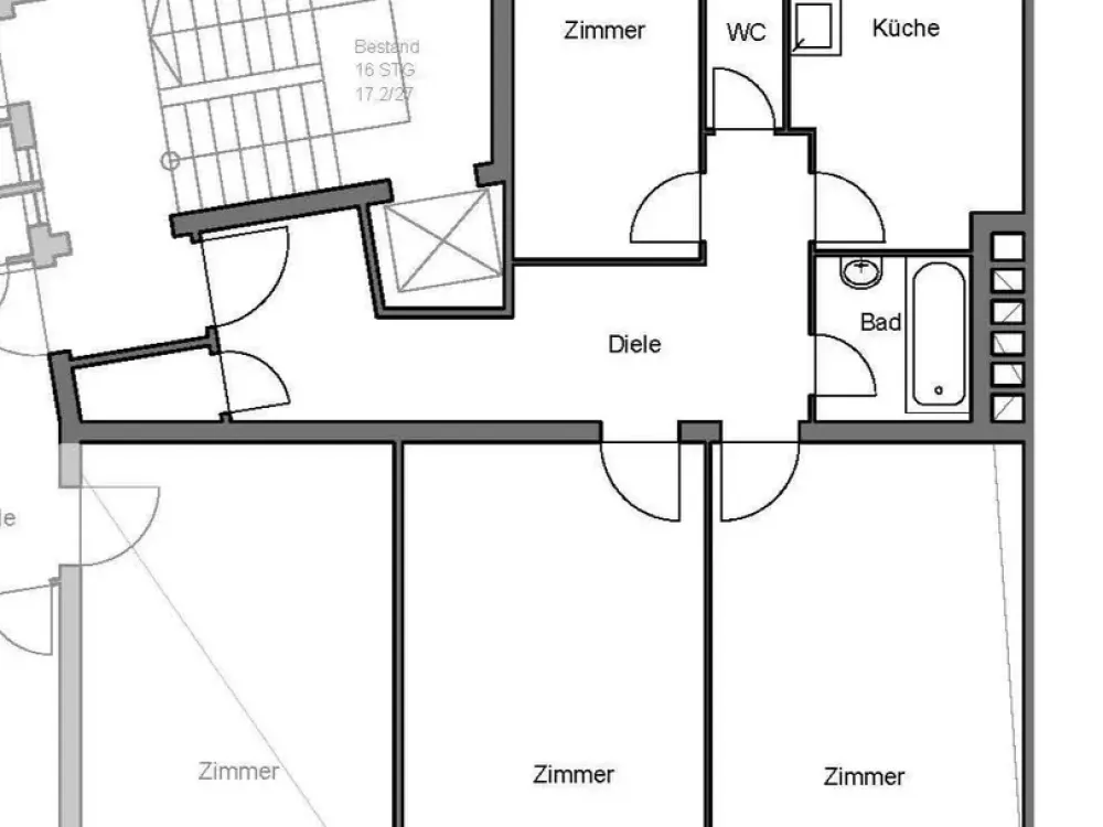 Urbanes Wohnen in Haidhausen, 3 Zimmer, Loggia und Küchenbalkon