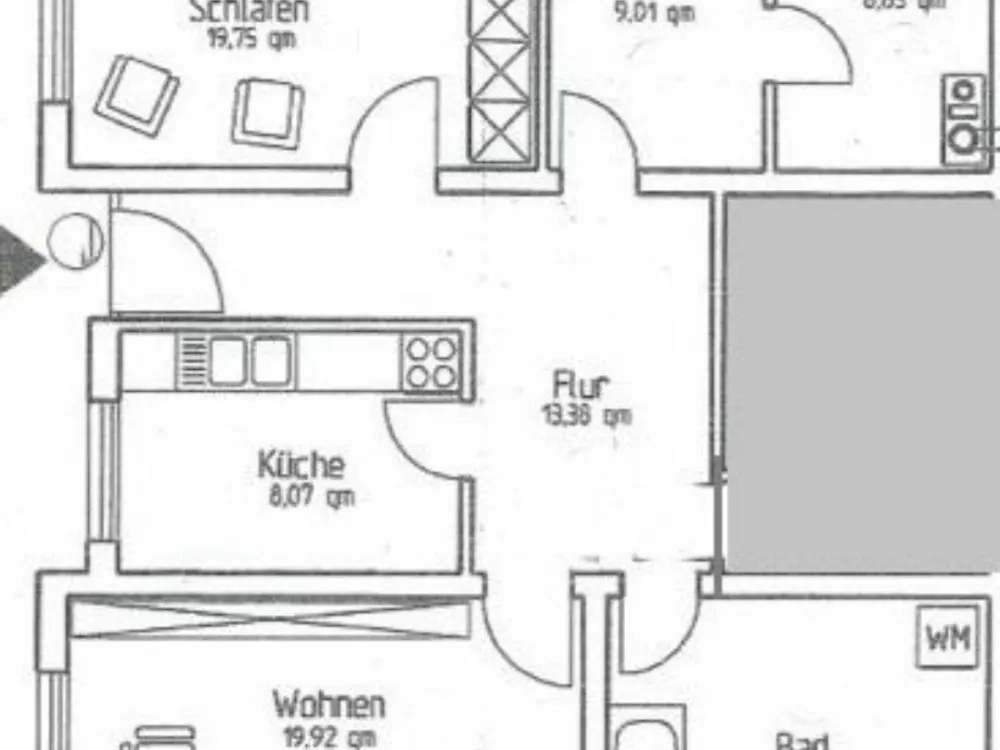 3Zkb Wohnung in Friedrichsthal