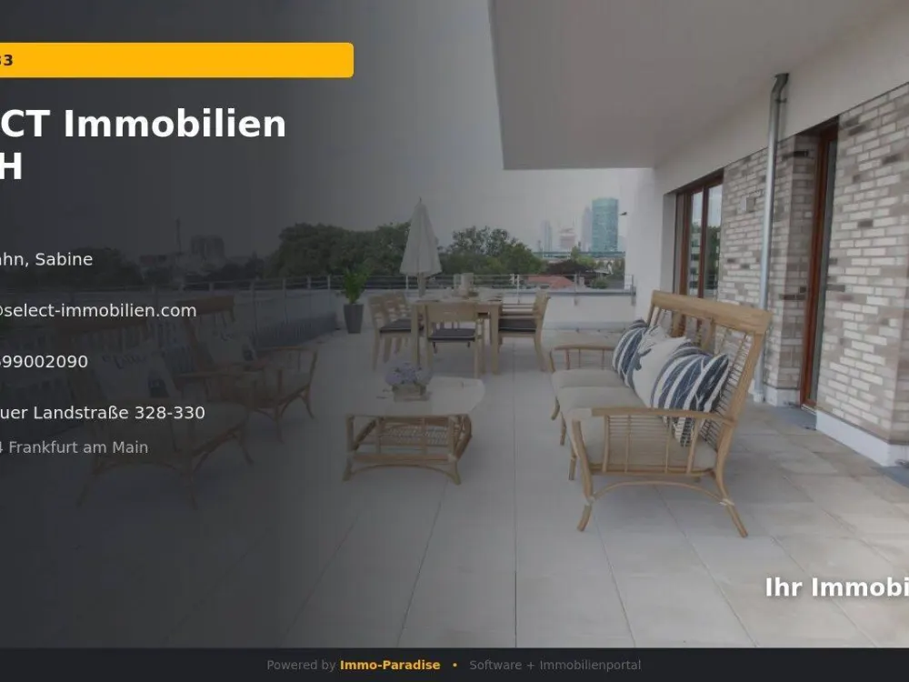 LUXUS HAT EINEN NAMEN: FFM-SACHSENHAUSEN WAIDMANN NO.1 PENTHOUSE DER SUPERKLASSE