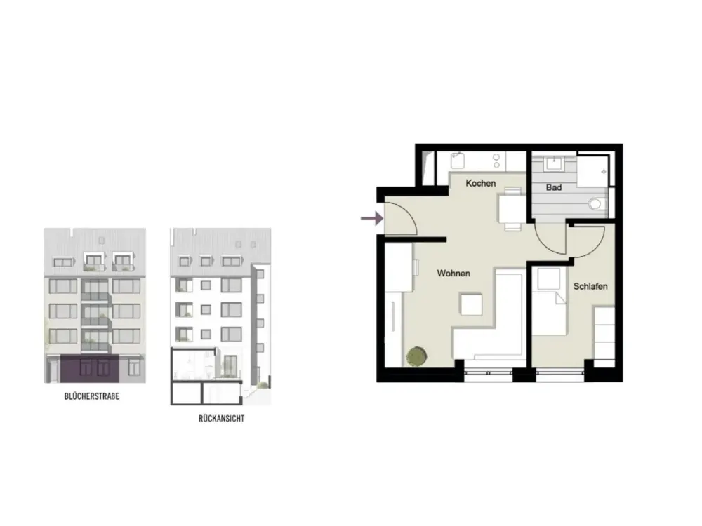 2 Zimmer Wohnung in Köln Nippes