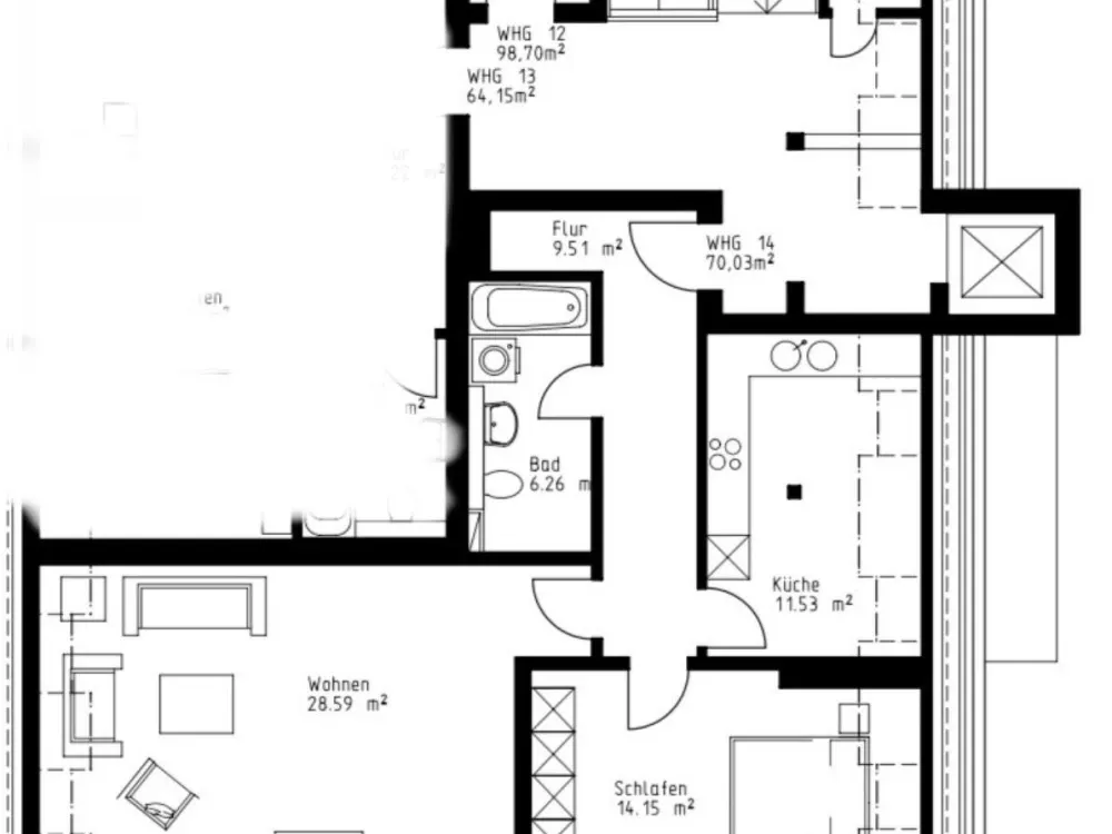 MODERNE DACHGESCHOSSWOHNUNG M. LOGGIA